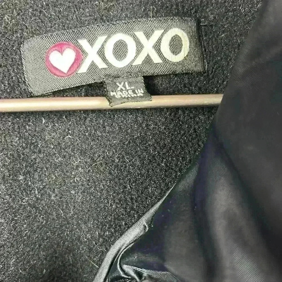 XOXO Women’s Puffer Jacket Short Length Black Turtleneck Pockets Zip Front XL - Picture 3 of 14